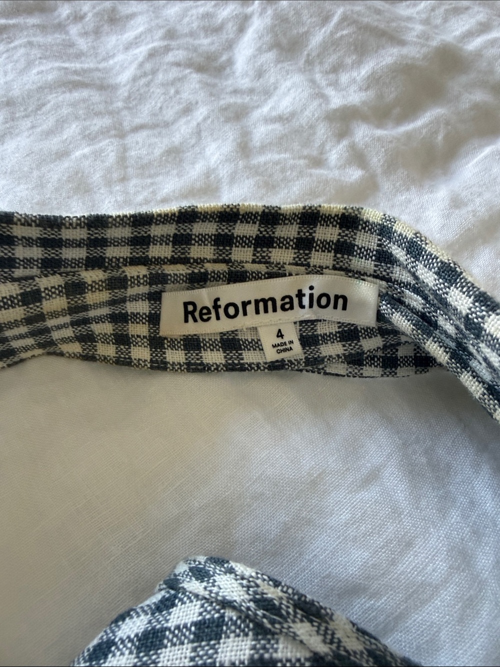 Reformation Tace Halter Gingham Dress - Slate Check - Picture 6 of 7
